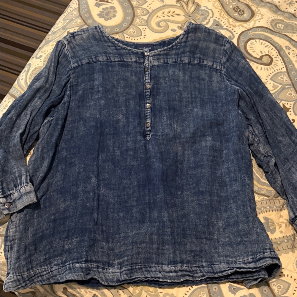 Pure Jill Indigo Women’s XL 3/4 Sleeve Top